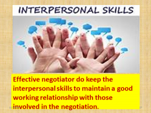 Good interpersonal skill maintains the sound environment 